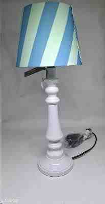 ABAJUR STUDIO OFFWHITE C/CUPULA MONET LISTRADO