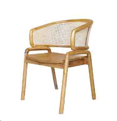 CADEIRA TECA / RATTAN ELOWYN L:51XX P:51XP:51 X X80CM