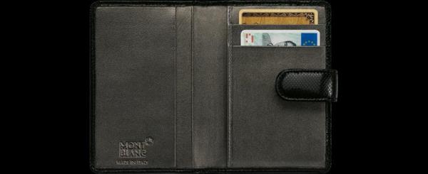 BOH PORTA CARTÕES FECHO E COURO PRETO