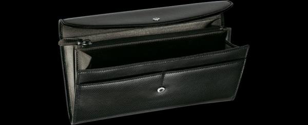 BOH CARTEIRA 4CC COM ABA E PORTA MOEDAS COURO PRETO