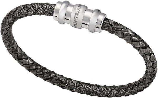 BRACELETE ENTRELAÇADO PRATA/RODIO GDE