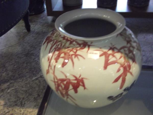 VASO BOJUDO PASSAROS E BAMBU