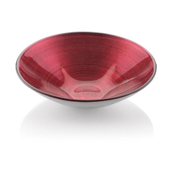TIGELA BOMBAY 25CM VERMELHO VIDRO
