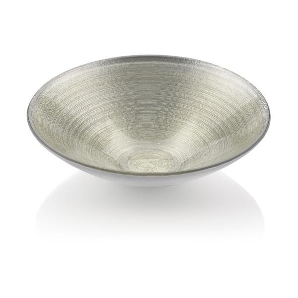 TIGELA BOMBAY 25CM BEGE VIDRO