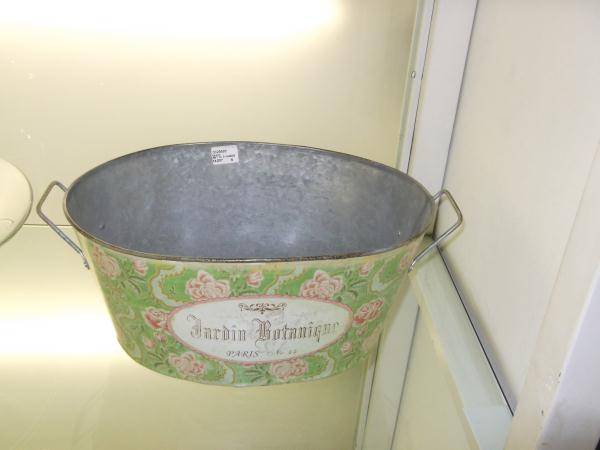 VASO GRANDE METAL OVAL BOTANIQUE FD VERDE