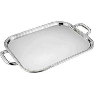 BANDEJA OBLONGA C/ ALCA 43X34CM C/ CORDAO CROISE