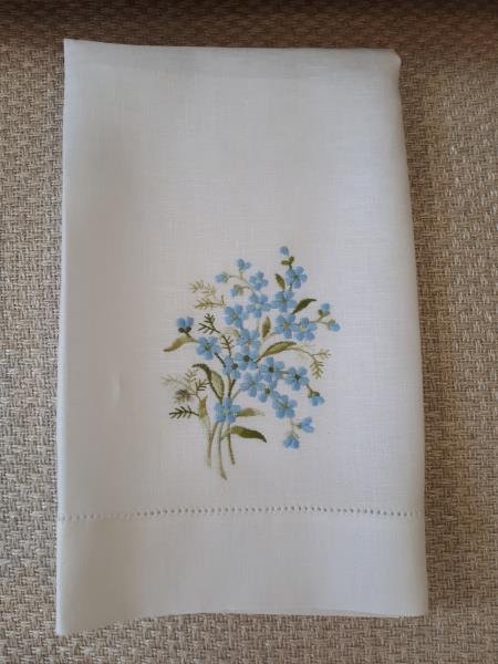 TOALHA LAVABO BOUQUET AZUL