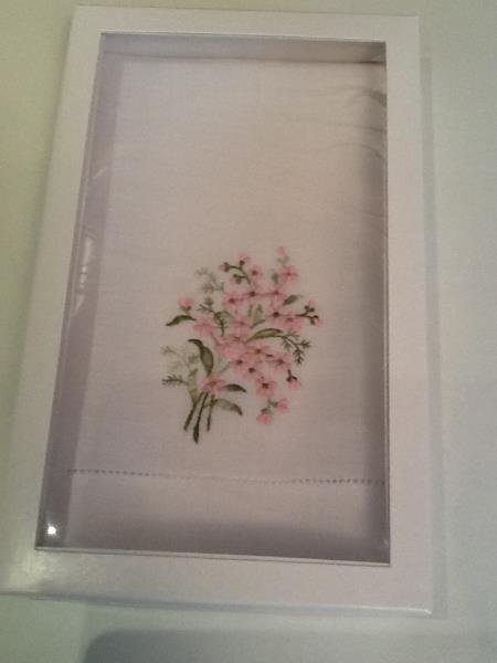 TOALHA LAVABO BOUQUET ROSA