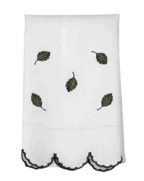 TOALHA LAVABO LINHO BCO CIRANDA DE FOLHAS