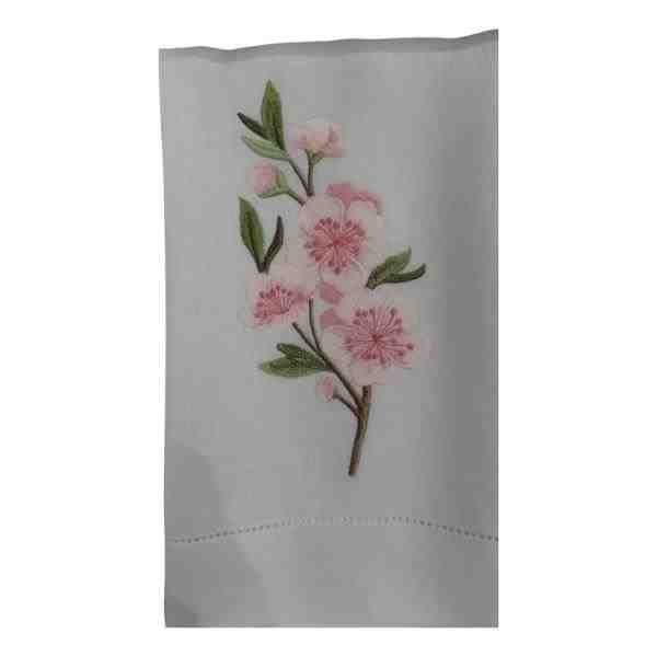 TOALHA LAVABO LINHO IKEBANA ROSA