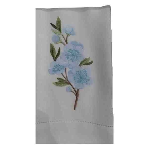 TOALHA LAVABO LINHO IKEBANA AZUL