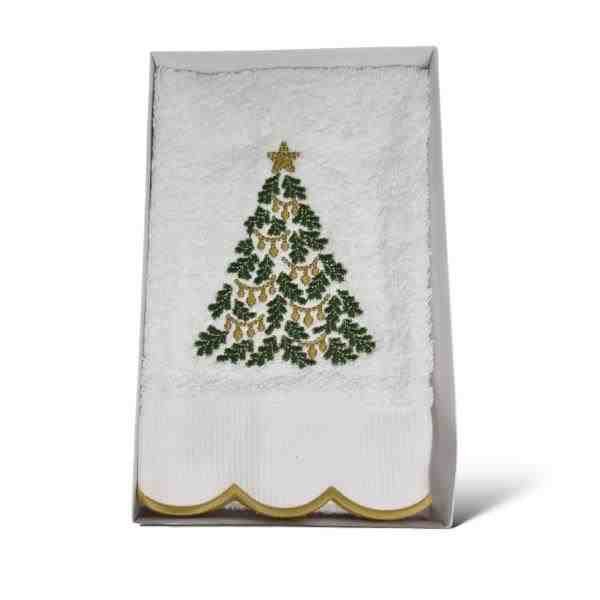 TOALHA LAVABO FELPA ARVORE DE NATAL