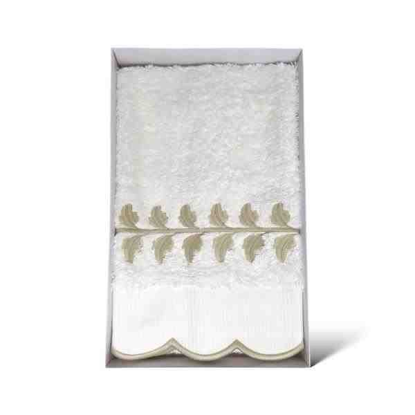 TOALHA LAVABO FELPA BELLE ROSE BEGE