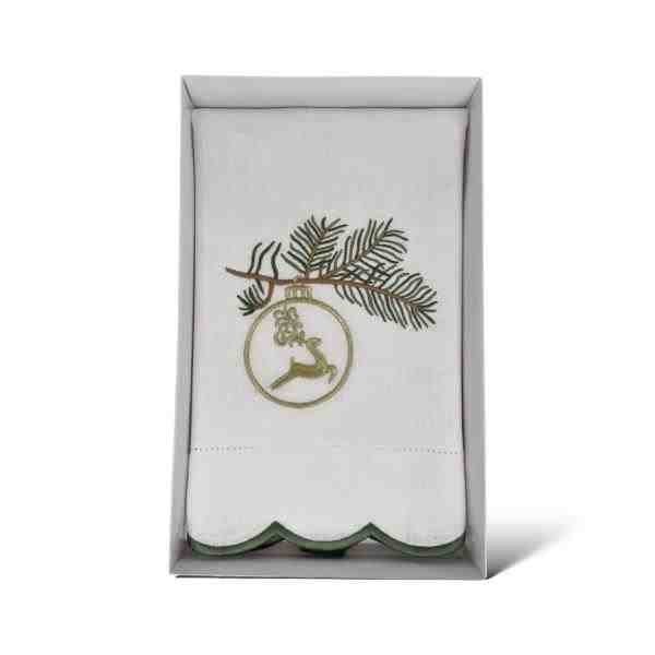 TOALHA LAVABO LINHO ORNAMENTS RENA