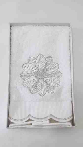 TOALHA LAVABO FELPA IMPERIAL PRATA