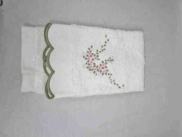 TOALHA LAVABO FELPA FLORES DE ANNA ROSA