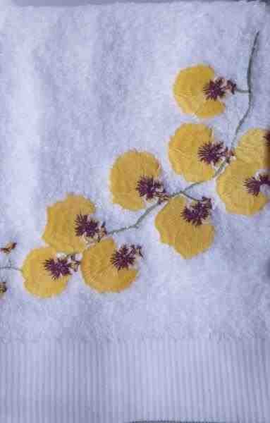 TOALHA LAVABO FELPA JARDIM DAS ORQUIDEAS