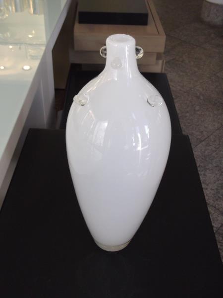 VASO VIDRO BOBBLE BCO DETALHES TRANSP 36CM
