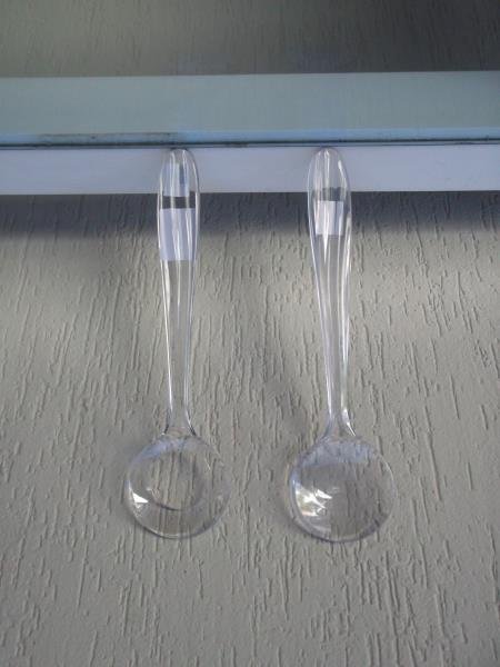 TALHER P/ SALADA AQUA 28 CM TRANSPARENTE EM PLASTICO