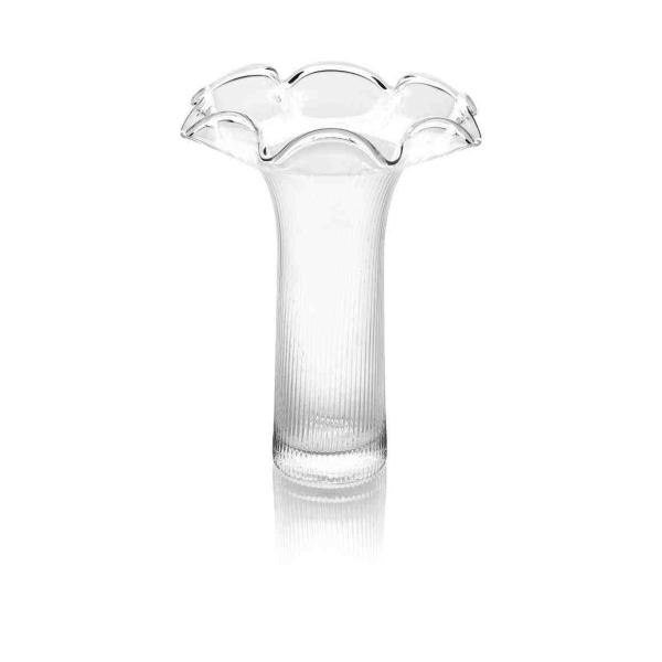 VASO PLISSE H 40CM OPTIC TRANSP – EM VIDRO