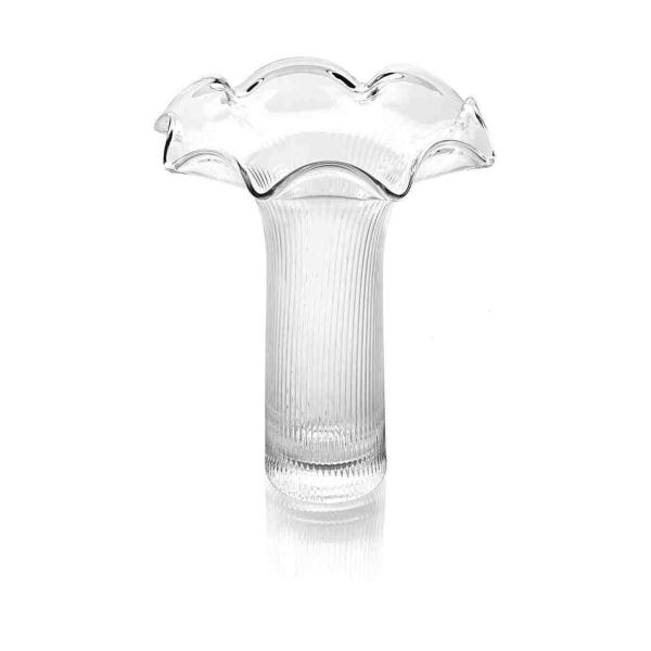 VASO PLISSE H 32CM OPTIC TRANSP – EM VIDRO
