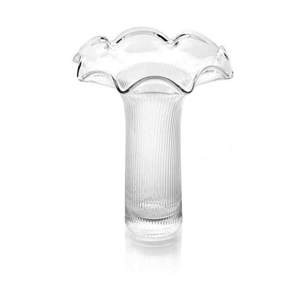 VASO PLISSE H 24CM OPTIC TRANSP – EM VIDRO