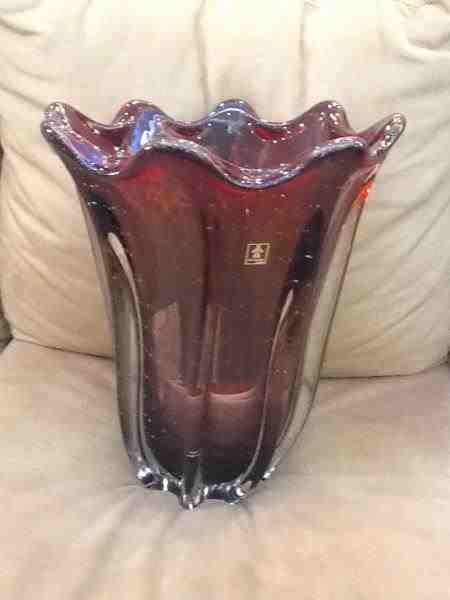 VASO VERMELHO C/ LILAS