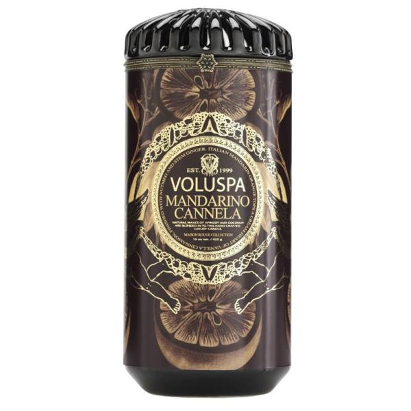 VELA CERAMICA 120H MANDARINO CANNELA