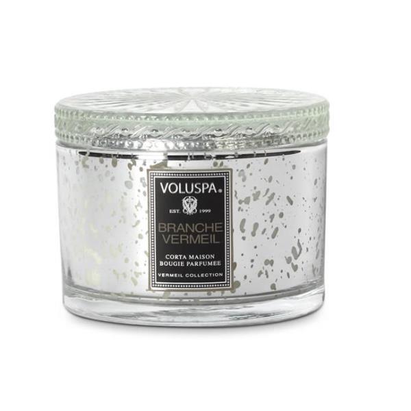 VELA POTE VIDRO P 60H BRANCHE VERMEIL