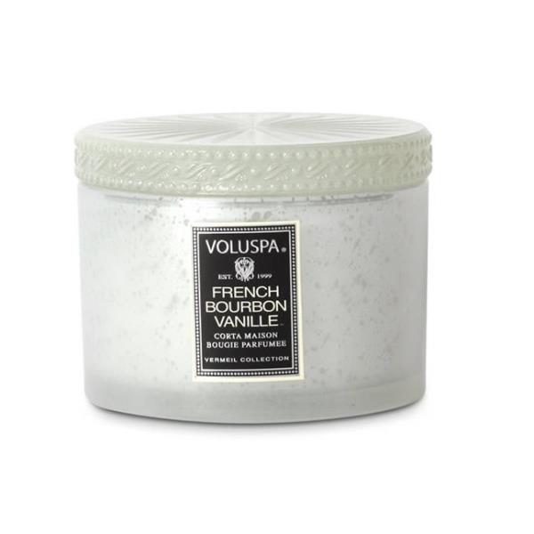 VELA POTE VIDRO P 60H FRENCH BOURBON VANILLE