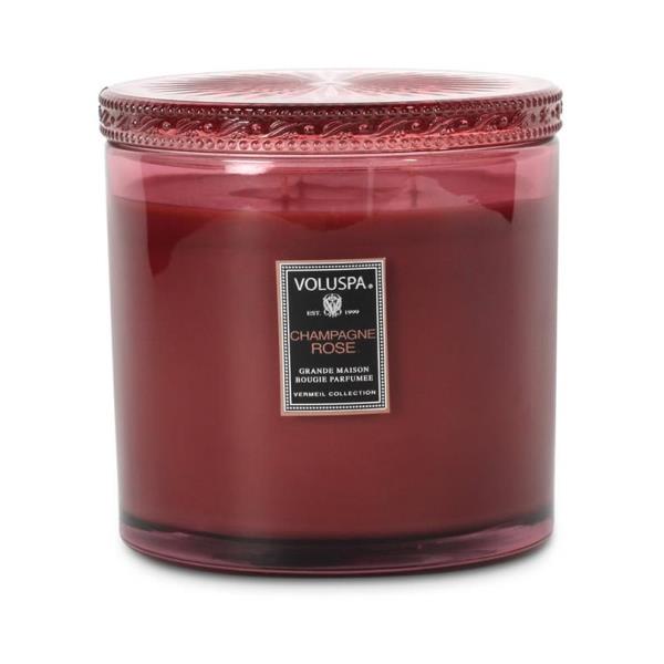 VELA POTE VIDRO G + 150H CHAMPAGNE ROSE
