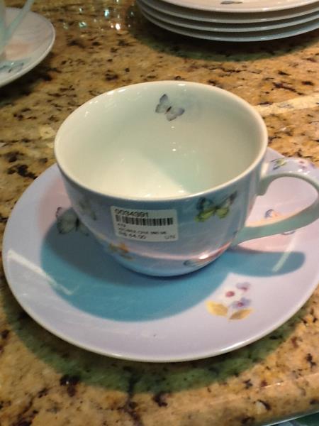 XICARA CHA 280 ML SPRING BUTTERFLY