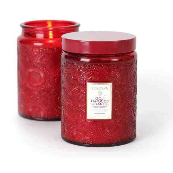 VELA POTE VIDRO G 100H GOJI E TAROCCO ORANGE