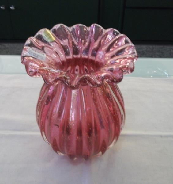VASO COM OURO 77- ROSA PINK COM OURO