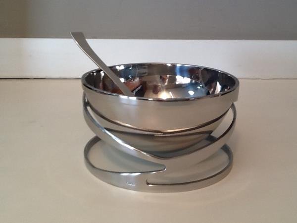 TAÇA TRAMA PEQUENA INOX COM COLH