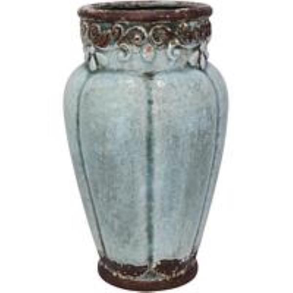 VASO HOME CO BLOSSOM 25 CM CERAM CINZA