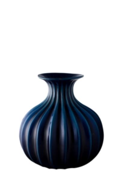 VASO REDONDO PORCELANA AZUL