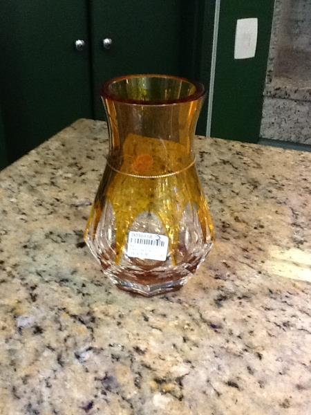 VASO CRISTAL 15 CM LAP 055 AMARELO