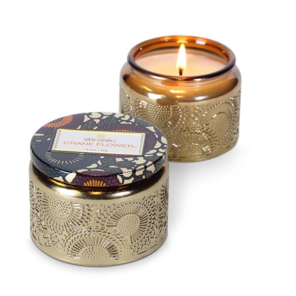 VELA POTE VIDRO P 25H CRANE FLOWER