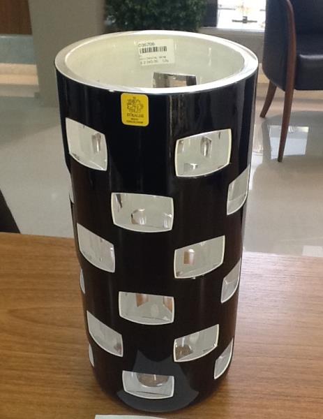 VASO CRISTAL 30CM LAP057 BLACK