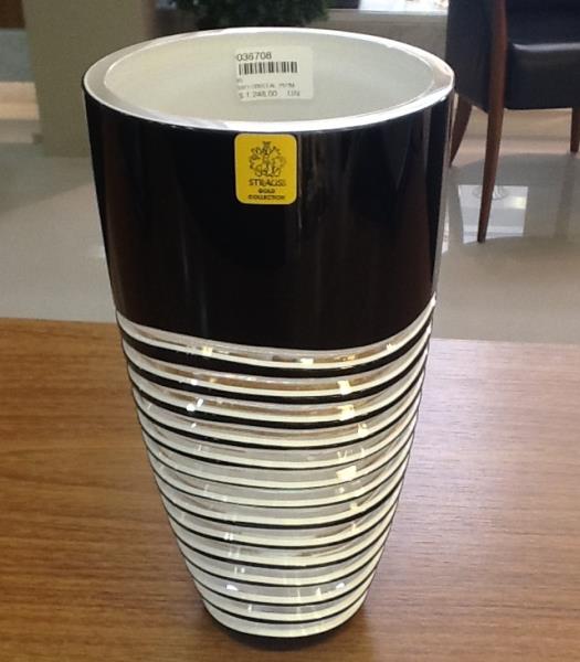 VASO CRISTAL 21CM LAP053 BLACK