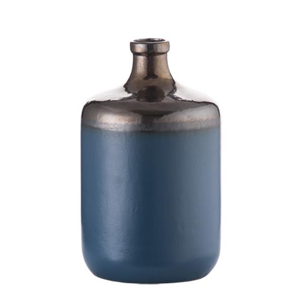 VASO GARRAFA SORGUE AZUL/DOURADO