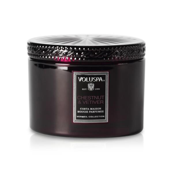VELA POTE VIDRO 60H CHESTNUT