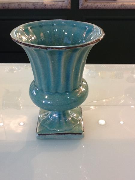 VASO COLUNA MD CRACKELLE AZUL
