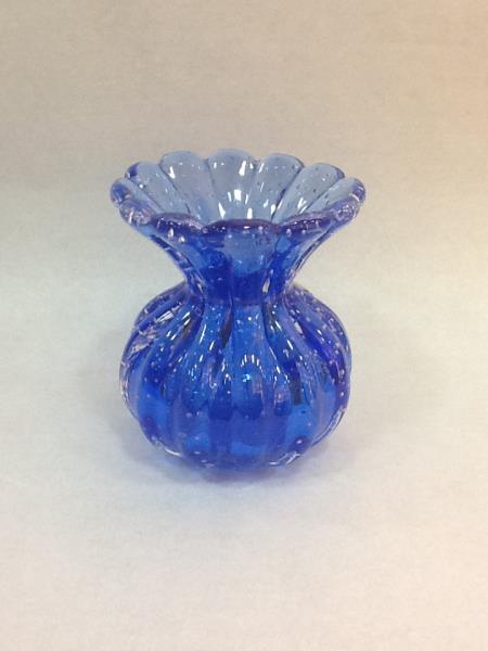 VASO G AZUL ESCURO S/ OURO