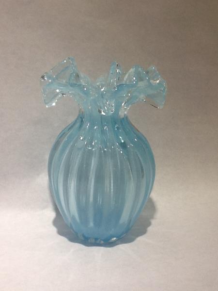 VASO AZUL GLASS S/OURO