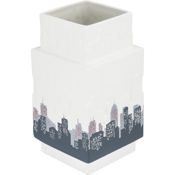 VASO 28,5CM DOLOMITA BRANCO/CINZA ENJOY CITTA