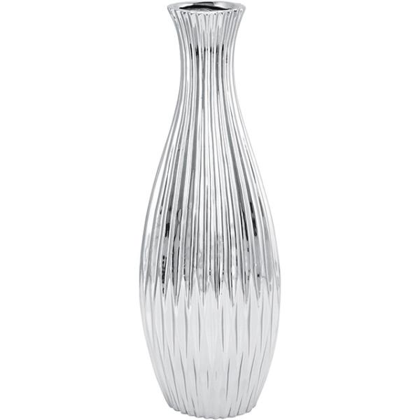 VASO 45CM CERAM PRATA ENJOY TRACE
