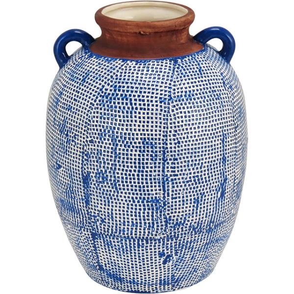 VASO 32CM CERAM AZUL HO CO MOSAIC