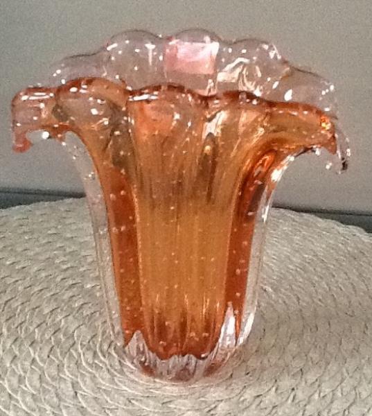 VASO 4  LARANJA S/ OURO